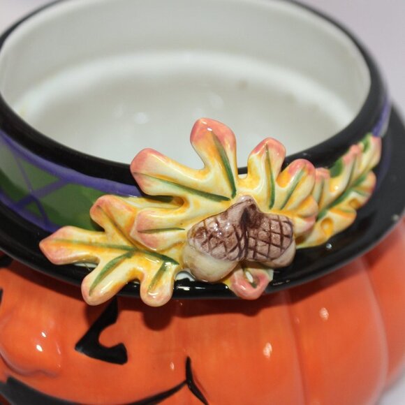 Fitz & Floyd Essentials Derby Hat Pumpkin Candle Cup without Candle - Picture 12 of 14